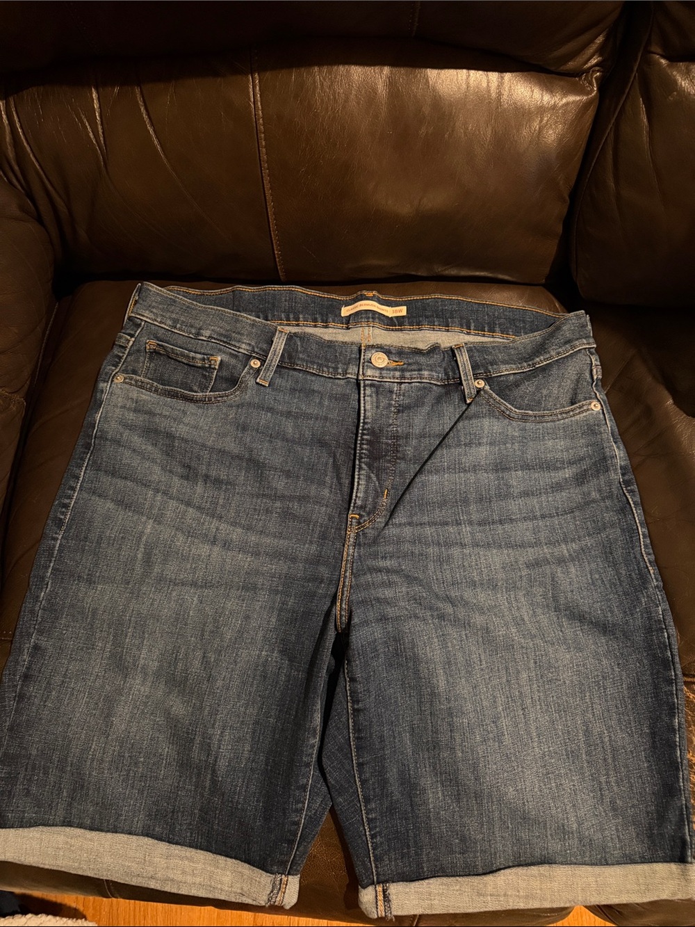 Levi's Blue Boyfriend Denim Shorts